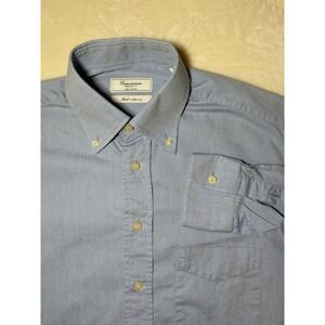 Camicissima Blue L'Aquila Regular Fit Oxford Shirt Mens 15.5 Excellent